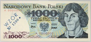 PRL, 1000 zlotých 2.07.1975, MODEL, č. 1590, série A