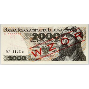 Volksrepublik Polen, 2000 PLN 1.06.1979, MODELL, Nr. 1123, Serie S