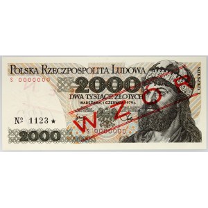 PRL, 2000 złotych 1.06.1979, WZÓR, No. 1123, seria S