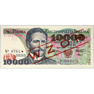 PRL, 10000 zloty 1.02.1987, MODELLO, n. 0764, serie A