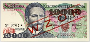 PRL, 10000 zloty 1.02.1987, MODEL, No. 0764, series A