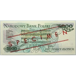 PRL, 5000 zloty 1.06.1986, MODÈLE, n° 0471, série AY
