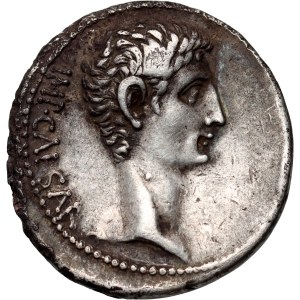 Římská říše, Octavian Augustus 27 př. n. l. - 14 n. l., cistophorus, Pergamum (?)