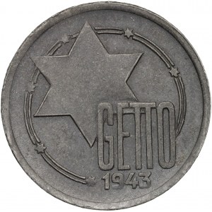 Lodžské ghetto, 10 značiek 1943, magnézium, certifikát