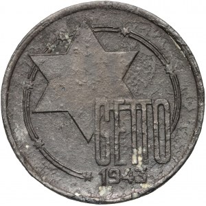 Lodžské ghetto, 10 značek 1943, hořčík, certifikát