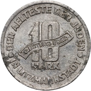 Ghetto Lodz, 10 Mark 1943, Aluminium, Zertifikat