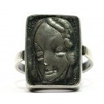 Poland, Jozef Fajngold, Ring with female head, silver