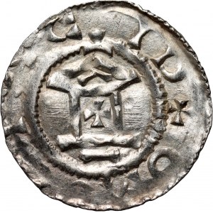 Německo, Sasko, Otto III 983-1002, denár, Mainz