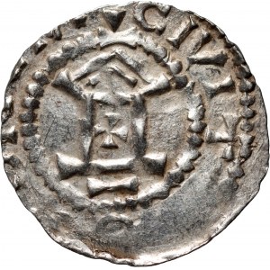 Německo, Sasko, Otto III 983-1002, denár, Mainz