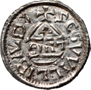 Germany, Bayern, Heinrich II der Zänker 985-995, Denar, Eichstätt, mintmaster EIHT