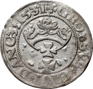 Žigmund I. Starý, penny 1531, Gdansk