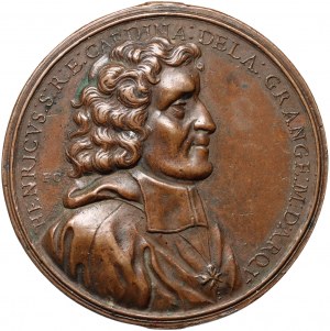 Jan III Sobieski, medal z wizerunkami Królowej Polski, Marii Kazimiery oraz jej ojca, Henryka de la Grange d'Arquine, Francesco Cesarino, Loreto 1699