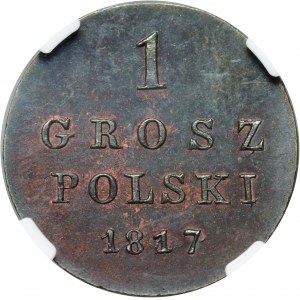 Kongresové kráľovstvo, Alexander I, poľský peniaz 1817 IB, Varšava, Nowe Bicie