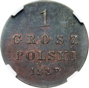 Congress Kingdom, Alexander I, Polish grosz 1817 IB, Warsaw, New Beating