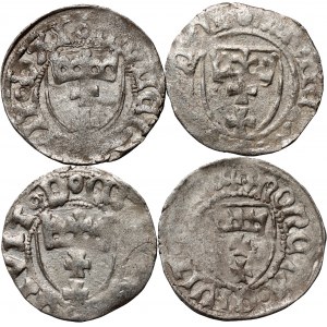Casimir IV Jagiellonian 1446-1492, set of shekels (4 pieces), Gdansk