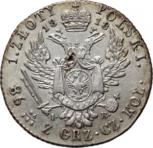 Kongresové kráľovstvo, Alexander I, 1 zloty 1818 IB, Varšava