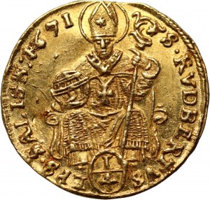 Austria, Salzburg, Max Gandolf von Kuenburg, 1/4 Ducat 1671