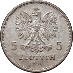 II RP, 5 zlotých 1931, Varšava, Nike