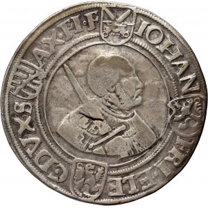 Allemagne, Saxe, Jean Frédéric Ier et Georges, thaler 1538, Annaberg