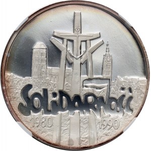 Third Republic, 100000 zloty 1990, Solidarity, Type D