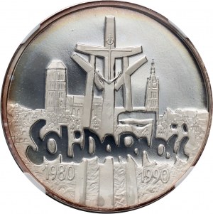 Dritte Republik, 100000 Zloty 1990, Solidarität, Typ D