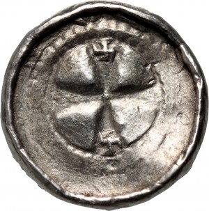 Poland, 11th century, cross denarius, swastikas, rare