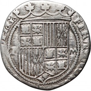 Spagna, Ferdinando V 1474-1516, Isabella I 1474-1504, reale senza data TM, Toledo