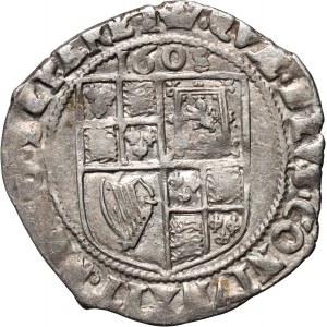 Angleterre, Jacques Ier Stuart, 6 pence 1608, Londres