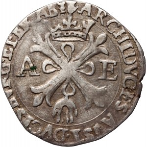 Belgicko, Brabantsko, Albert VII, Isabella Clara Eugenia 1598-1621, pravý (strieborný pravý) bez dátumu