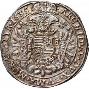 Maďarsko, Ferdinand II, 1/2 toliara 1635 KB, Kremnica