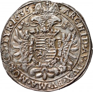 Hungary, Ferdinand II, 1/2 Thaler 1635 KB, Kremnica