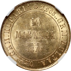 Finlande, Alexandre II, 10 marques 1879 S, Helsinki