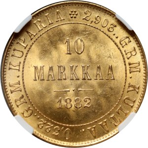 Finsko, Alexander III, 10 značek 1882 S, Helsinki