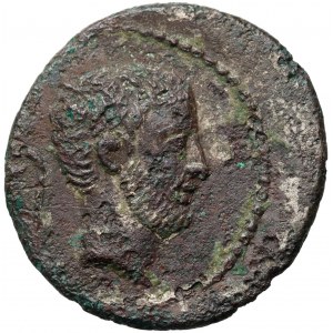 Římská republika, Markus Antonius 42 př. n. l., denár, suberatus, polní mincovna