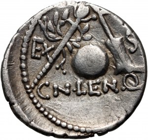 Roman Republic, Cn. Lentulus 76-75 BC, Denar