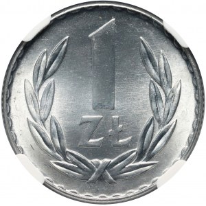 PRL, 1 zlotý 1975, bez mincovní značky