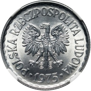 PRL, 1 zlotý 1975, bez mincovej značky