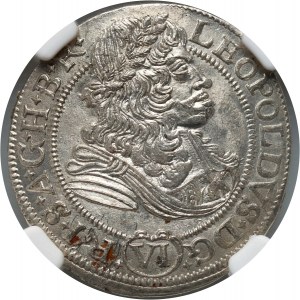 Silesia under Austrian rule, Leopold I, 6 krajcars 1679 SHS, Wrocław, Poland