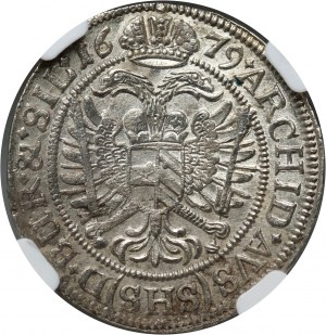 Silesia under Austrian rule, Leopold I, 6 krajcars 1679 SHS, Wrocław, Poland