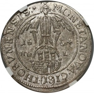 Jan II Kazimierz, ort 1664 HD-L, Toruń