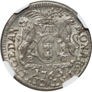 Agosto III, sei penny 1763 REOE, Danzica