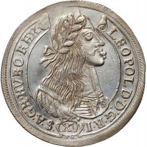 Ungheria, Leopoldo I, 15 krajcars 1665 KB, Kremnica