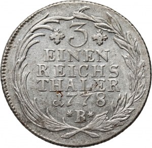 Sliezsko pod pruskou nadvládou, Fridrich II., 1/3 toliarov 1778 B, Vroclav