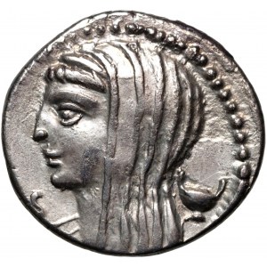 Repubblica Romana, L. Cassio Longino 63 a.C., denario, Roma