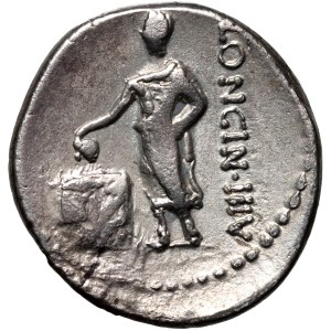République romaine, L. Cassius Longinus 63 av. J.-C., denier, Rome