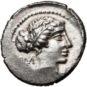 Roman Republic, M. Cato 89 BC, Denar, Rome