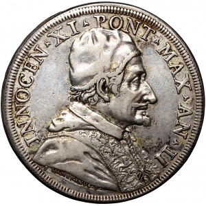 Vatican, État ecclésiastique, Innocent XI, piastra 1677/78, Rome