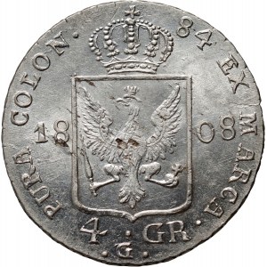 Sliezsko pod pruskou nadvládou, Fridrich Viliam III, 4 grosze 1808 G, Klodzko