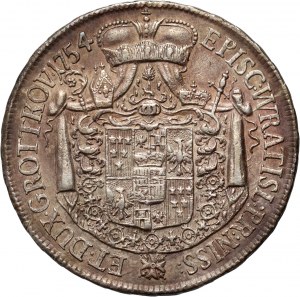 Silésie, Philipp Gotthard, 1/2 thaler 1754 D, Nysa