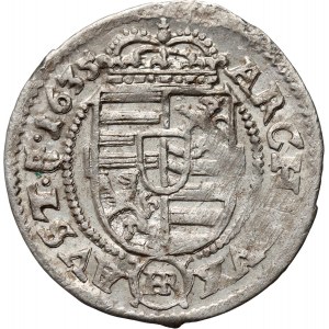 Silesia under Austrian rule, Archduke Ferdinand III, 3 krajcary 1635 HR, Klodzko